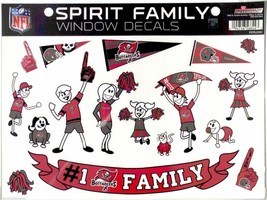 NFL Tampa Bay Buccaneers Family Spirit Window Decals set of 17 By Rico - £9.38 GBP