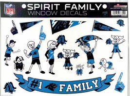 NFL Carolina Panthers Family Spirit Window Decals set of 17 By Rico Industries - £7.82 GBP