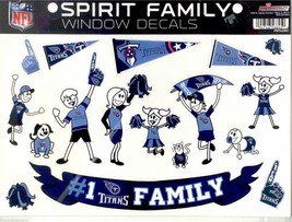 NFL Tennessee Titans Family Spirit Window Decals set of 17 By Rico Industries - £7.82 GBP