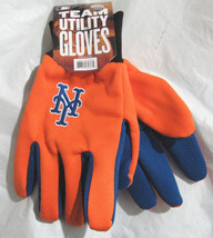 MLB New York Mets Colored Palm Utility Gloves Orange w/ Blue Palm by FOCO - £11.18 GBP