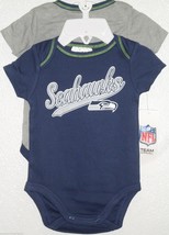 NFL Seattle Seahawks Onesie Set of 2 Daddy&#39;s Little Rookie in Training s... - £18.00 GBP