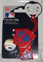 MLB Philadelphia Phillies Pacifier Clip Holder Strap by baby fanatic - £6.37 GBP