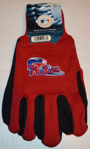 MLB Philadelphia Phillies Utility Gloves Red w/ Black Palm by FOCO - £8.78 GBP