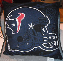 NFL Houston Texans Logo on 20&quot;x20&quot; Jacquard Pillow No Name Northwest Co. - £23.94 GBP