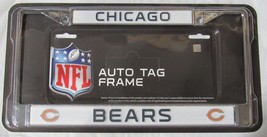 NFL Chicago Bears Chrome License Plate Frame Thin Letters - £14.08 GBP