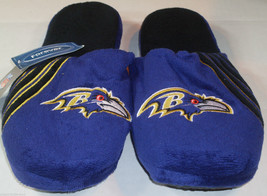 Nwt Nfl Stripe Logo Slide Slippers - Baltimore Ravens - Medium - $17.92