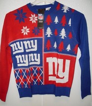 NFL New York Giant Busy Block Ugly Sweater Size Youth Medium by FOCO - $54.95