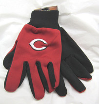 MLB Cincinnati Reds Utility Gloves Red w/ Black Palm by FOCO - £8.70 GBP