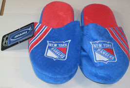 NHL New York Rangers Stripe Logo Dot Sole Slippers Size L by FOCO - $22.95