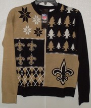 NFL New Orleans Saints Busy Block Ugly Sweater Youth Size Youth Medium b... - $54.95