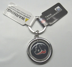 NFL Houston Texans Spinning Logo Key Ring Keychain Forever Collectibles - £12.78 GBP