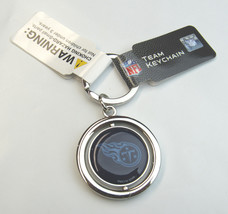 NFL Tennessee Titans Spinning Logo Key Ring Keychain Forever Collectibles - £11.72 GBP