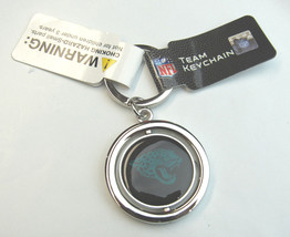 NFL Jacksonville Jaguars Spinning Logo Key Ring Keychain Forever Collect... - $10.95