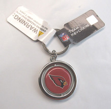 NFL Arizona Cardinals Spinning Logo Key Ring Keychain Forever Collectibles - £11.76 GBP
