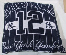 MLB New York Yankees Alfonso Soriano #12 Jacquard Pillow 20&quot;x20&quot; Northwest Co. - £23.55 GBP