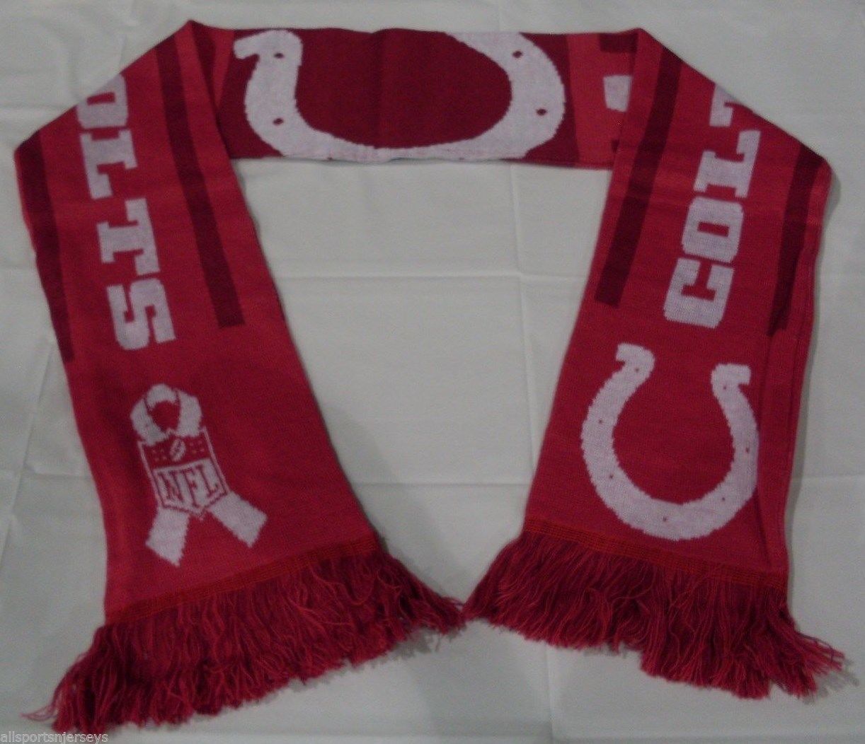 Primary image for NFL Indianapolis Colts 2011 Pink Breast Cancer Stripe Acrylic Scarf 64"x7" FOCO
