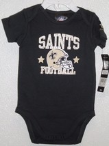 NFL New Orleans Saints Onesie Set of 2 Football First; Nap Later! 0-3M b... - £21.07 GBP