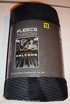 NFL Atlanta Falcons Rolled Fleece Blanket 45&quot; x 60&quot; Lights Design - £12.54 GBP