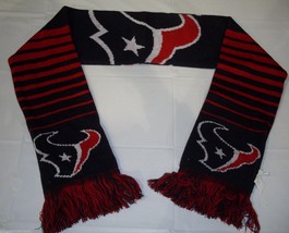 NFL Houston Texans 2014 Big Logo Acrylic Scarf 64&quot; by 7&quot; by FOCO - £14.04 GBP