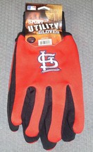 MLB St. Louis Cardinals Utility Gloves Red w/ Black Palm by FOCO - £8.73 GBP