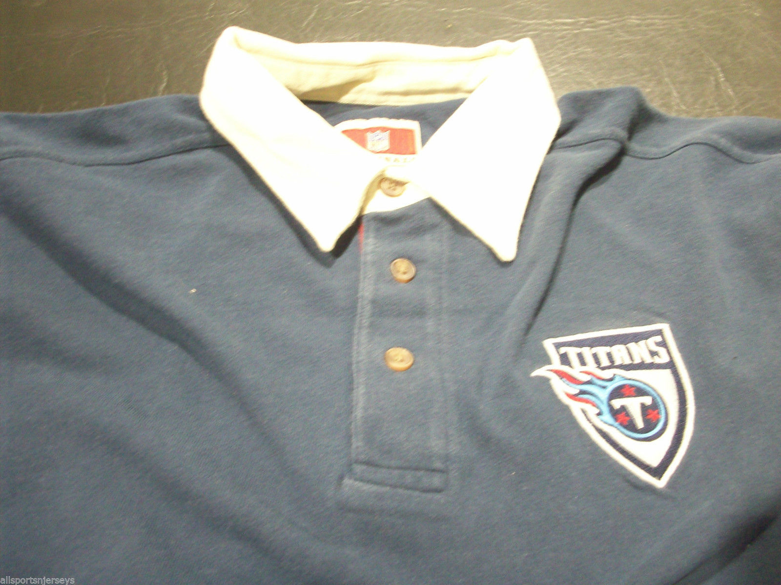 NFL Tennessee Titans Crew Neck Rugby Long Sleeve Shirt size LARGE by VF - $34.95