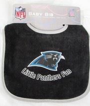 NBA Little Carolina Panthers Fan Baby Bib Black w/Gray Trim by WinCraft - £8.61 GBP