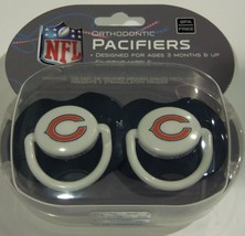 NFL Chicago Bears Pacifier set of 2 Solid Color w/Case by baby fanatic - £11.57 GBP