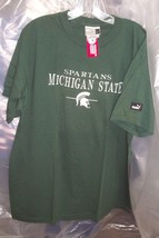 NCAA Michigan State Spartans Embroidered LOGO Green Puma T-Shirt Size Adult XL - £17.15 GBP