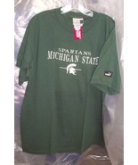 NCAA Michigan State Spartans Embroidered LOGO Green Puma T-Shirt Size Ad... - £18.13 GBP