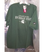 NCAA Michigan State Spartans Embroidered LOGO on Green Puma T-Shirt Size... - £17.54 GBP