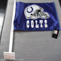 NFL Indianapolis Colts Helmet over Name on Blue Window Car Flag by Fremont Die - £15.72 GBP