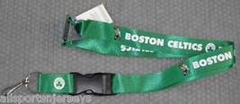 NBA Boston Celtics Logo and Name Silver Lanyard Detachable Buckle 23&quot;X1&quot;... - $9.49
