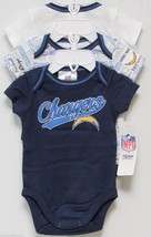 NFL San Diego Chargers Onesie Set of 3 Daddy&#39;s Little Rookie in Training... - £23.91 GBP