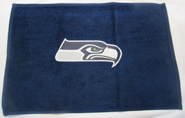 NFL Seattle Seahawks Sports Fan Towel Navy 15" by 25" by WinCraft - £14.37 GBP