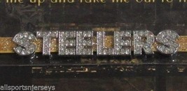 NFL Pittsburgh Steelers Gold Glitter Fashion Team Bracelet by Wordables - £11.15 GBP