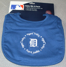2 Pack NFL Detroit Tigers Embroidered Baby Bib Green by WinCraft - £13.30 GBP
