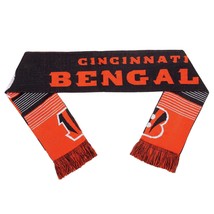 NFL Cincinnati Bengals 2015 Split Logo Reversible Scarf 64&quot; by 7&quot; by FOCO - £27.37 GBP
