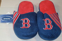 MLB Boston Red Sox Stripe Logo Dot Sole Slippers Size XL by FOCO - £19.58 GBP