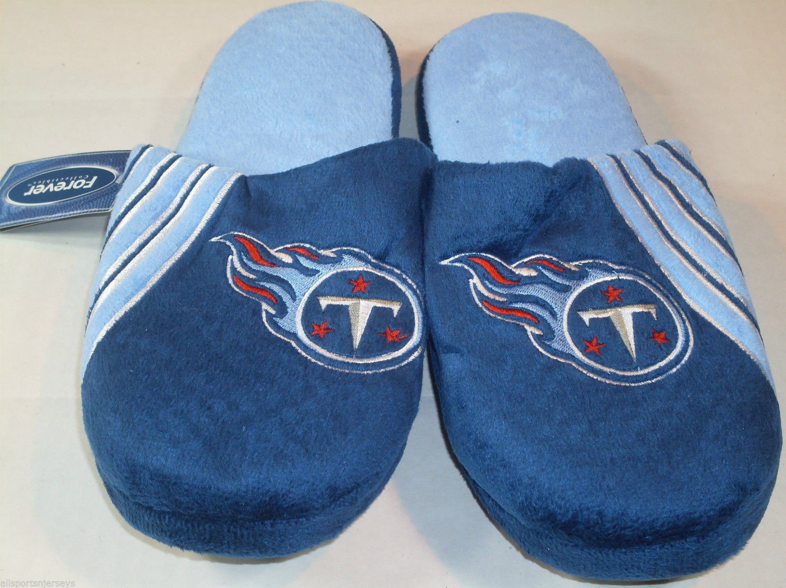 NFL Tennessee Titans Stripe Logo Dot Sole Slippers Size XL by FOCO - $24.99