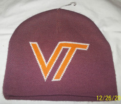 NCAA Virginia Tech Embroidered Logo on Knit Uncuffed Beanie - $14.95