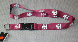NCAA Texas A&amp;M Aggies Logo and Name on Red Keychain Lanyard - £7.46 GBP