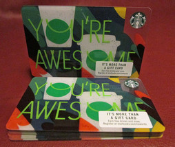Starbucks 2017 YOU&#39;RE AWESOME Gift Card New with Tags - $80.48 MXN
