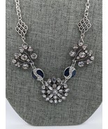 Crystal necklace,antique style necklace, vintage style necklace, blue je... - £19.69 GBP