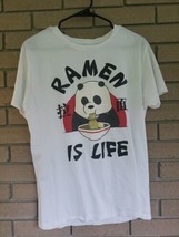 Panda - Ramen is Life - We Bare Bears - Preowned White T-Shirt Size: Medium - £14.39 GBP