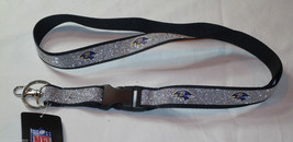 NFL Baltimore Ravens Logo on Sparkle Lanyard 23&quot; Long 3/4&quot; Wide by Aminco - $14.95