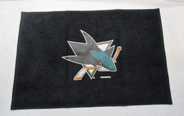 NHL San Jose Sharks Sports Fan Towel Black 15" by 25" by WinCraft - £12.74 GBP