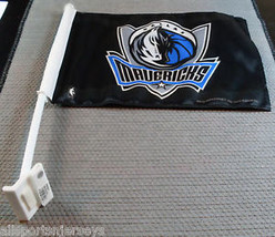 NBA Dallas Mavericks Logo on Black Window Car Flag by RICO Industries - £13.46 GBP