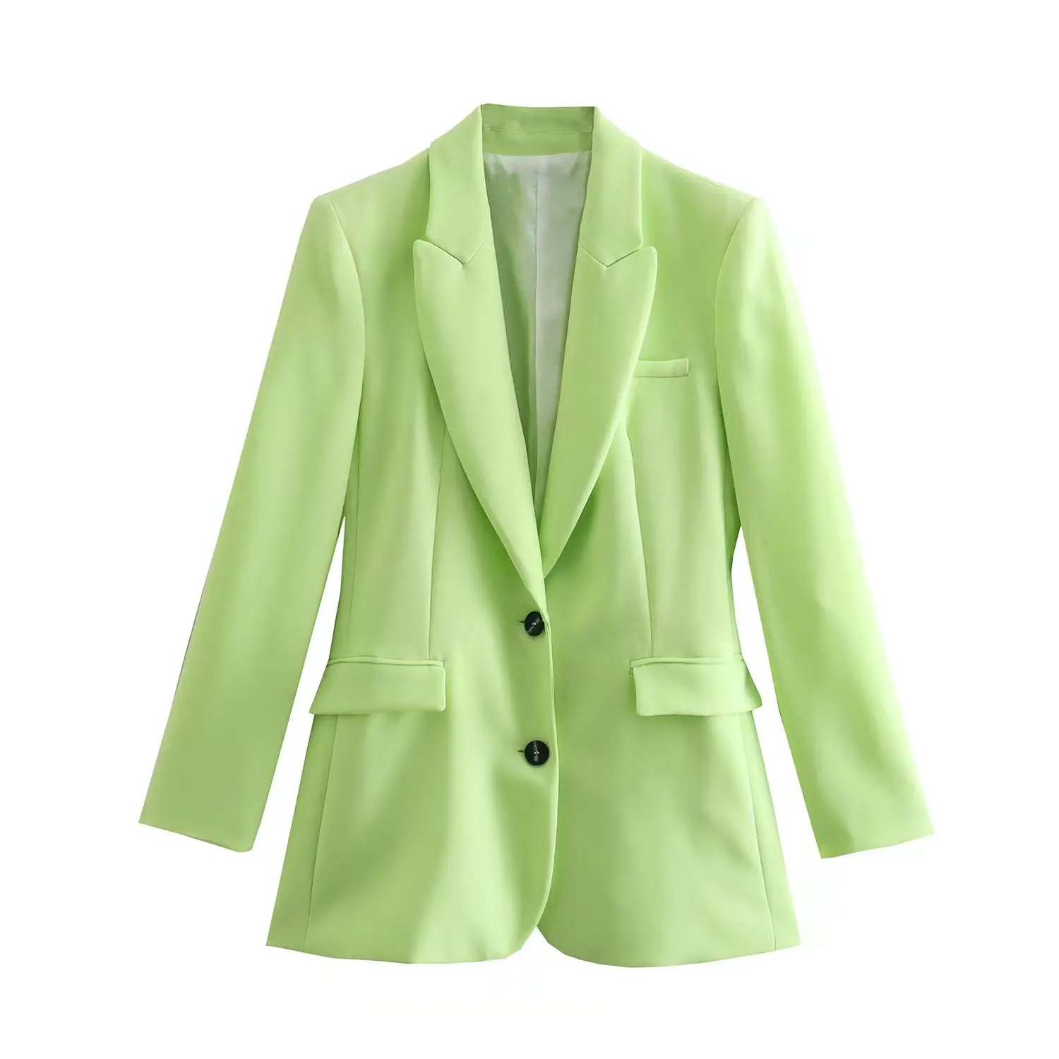 Zevity Women  Fresh Candy Color Single Breasted Slim Blazer Coat Office Lady Chi - £112.74 GBP