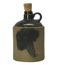 MATTIE Signed Original Vintage Hand Painted Water Jug Broccoli Cork (6&quot; Tall) - £26.22 GBP