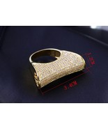 18 k Gold Plated with Cubic Zircon Crystal Ring High Quality Fashion Jew... - £38.57 GBP